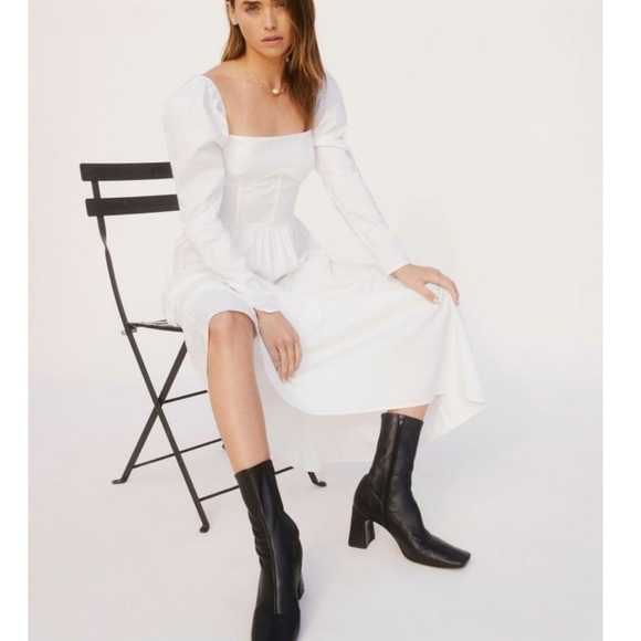 Reformation Dresses & Skirts - Reformation Luce Corset drop waist Dress White size 2- NWT